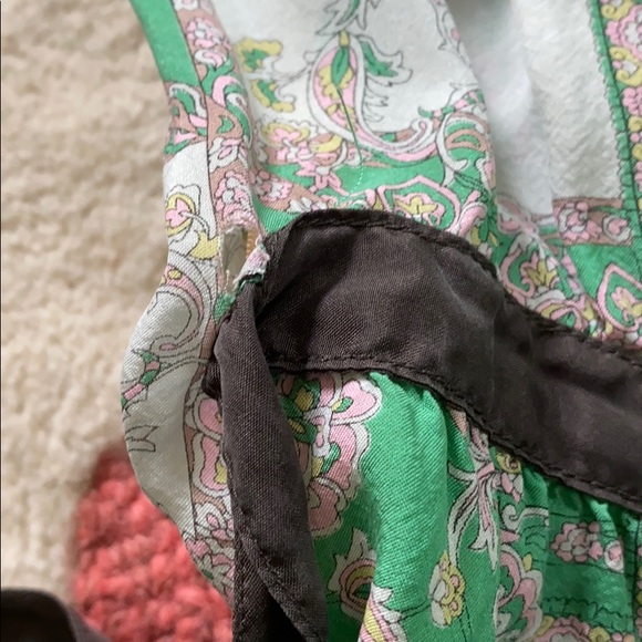 Anthro green floral short sleeve top size 6 - Picture 10 of 10